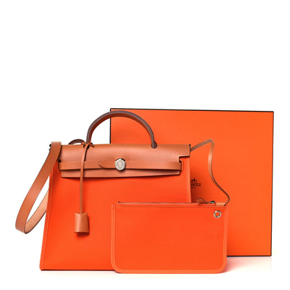 Hermes Toile Vache Hunter Herbag Zip 31 PM Orange 18 of 18