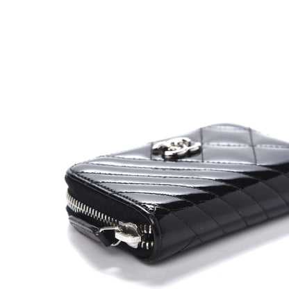 Chanel Patent Quilted Coco Boy Zip Coin Purse Black 6 of 10