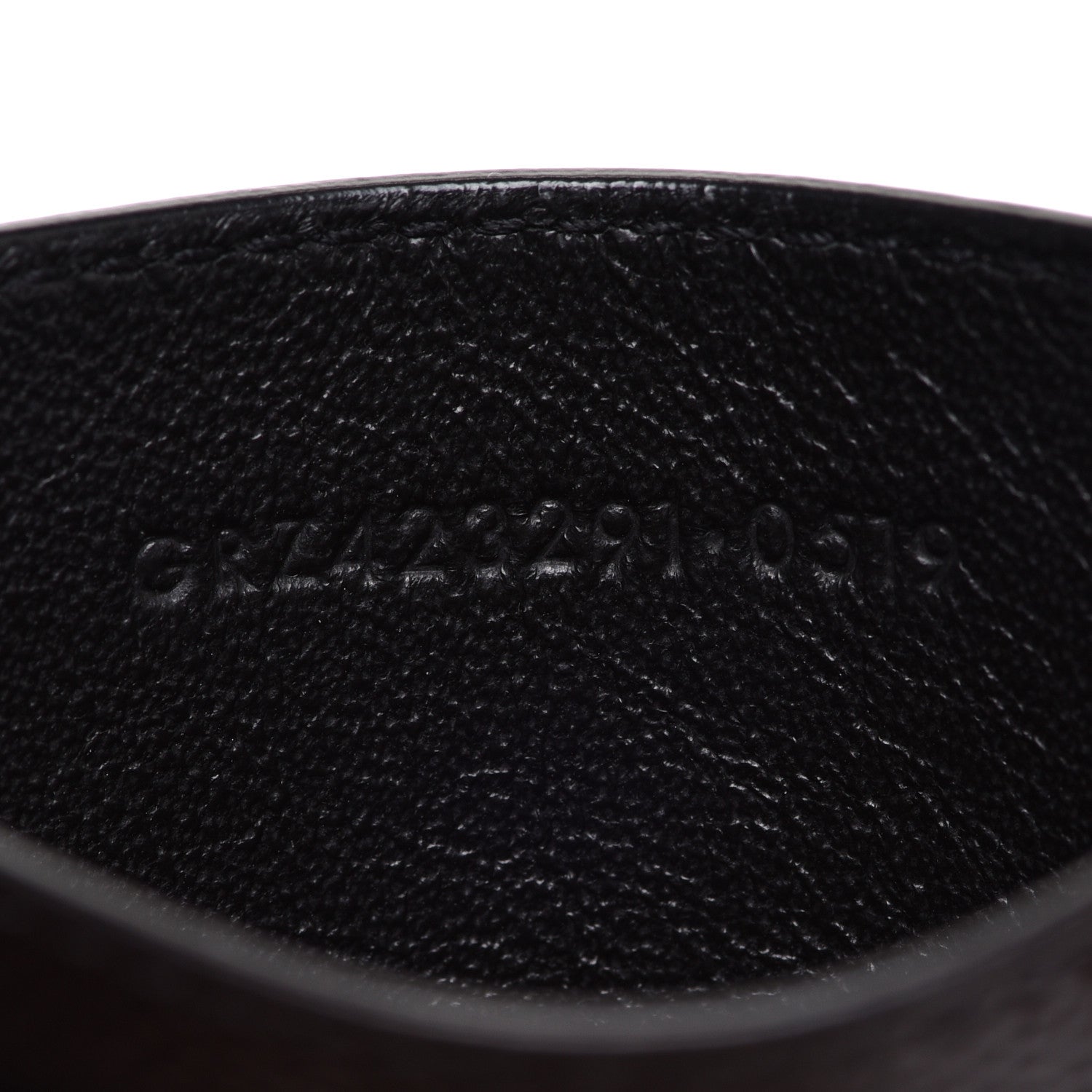 Saint Laurent Grain De Poudre Matelasse Chevron Monogram Credit Card Case Black 7 of 8