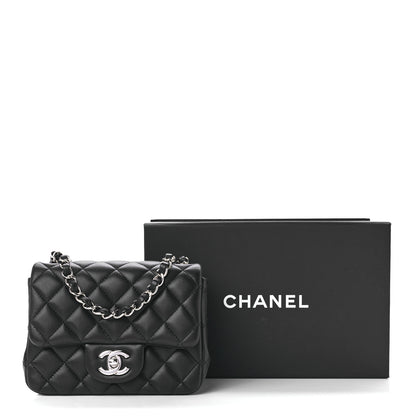 Chanel Lambskin Quilted Mini Square Flap Black 13 of 13