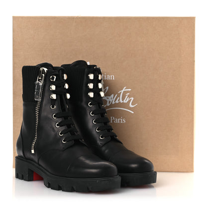 Christian Louboutin Calfskin Quilted En Hiver Boots 39.5 Black 14 of 14