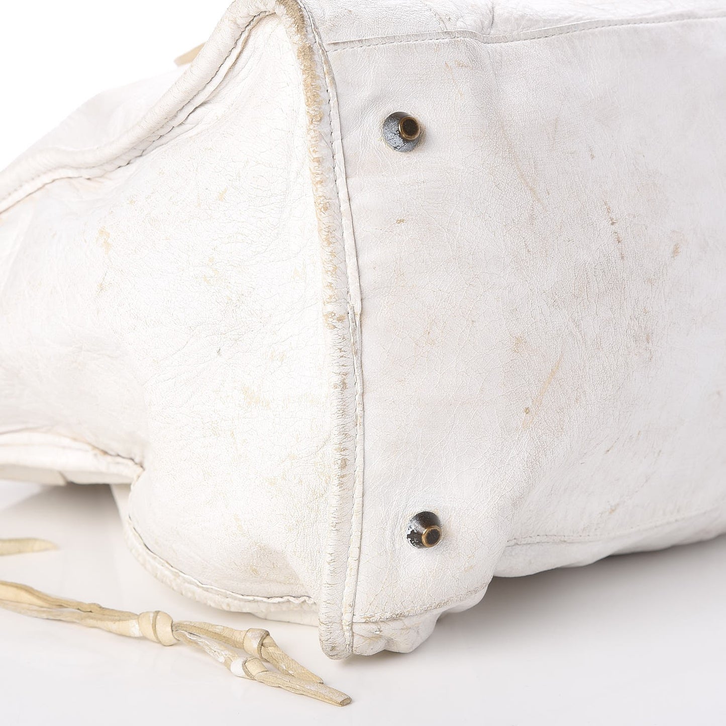 Agneau Classic Hardware Work Bag White