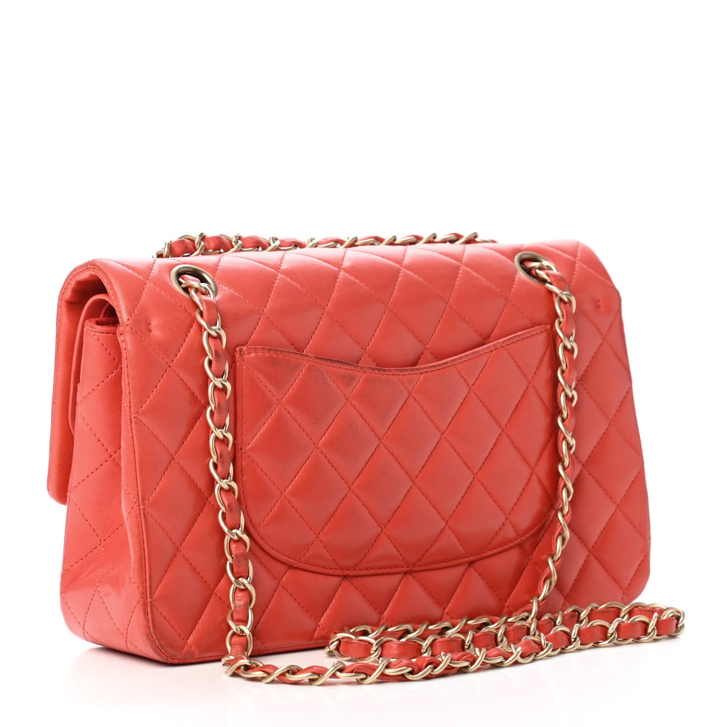 Chanel Lambskin Quilted Medium Double Flap Red 2 of 5