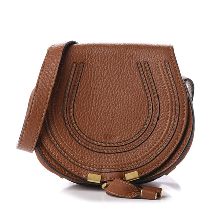 Chloe Calfskin Mini Marcie Round Crossbody Bag Tan 1 of 9