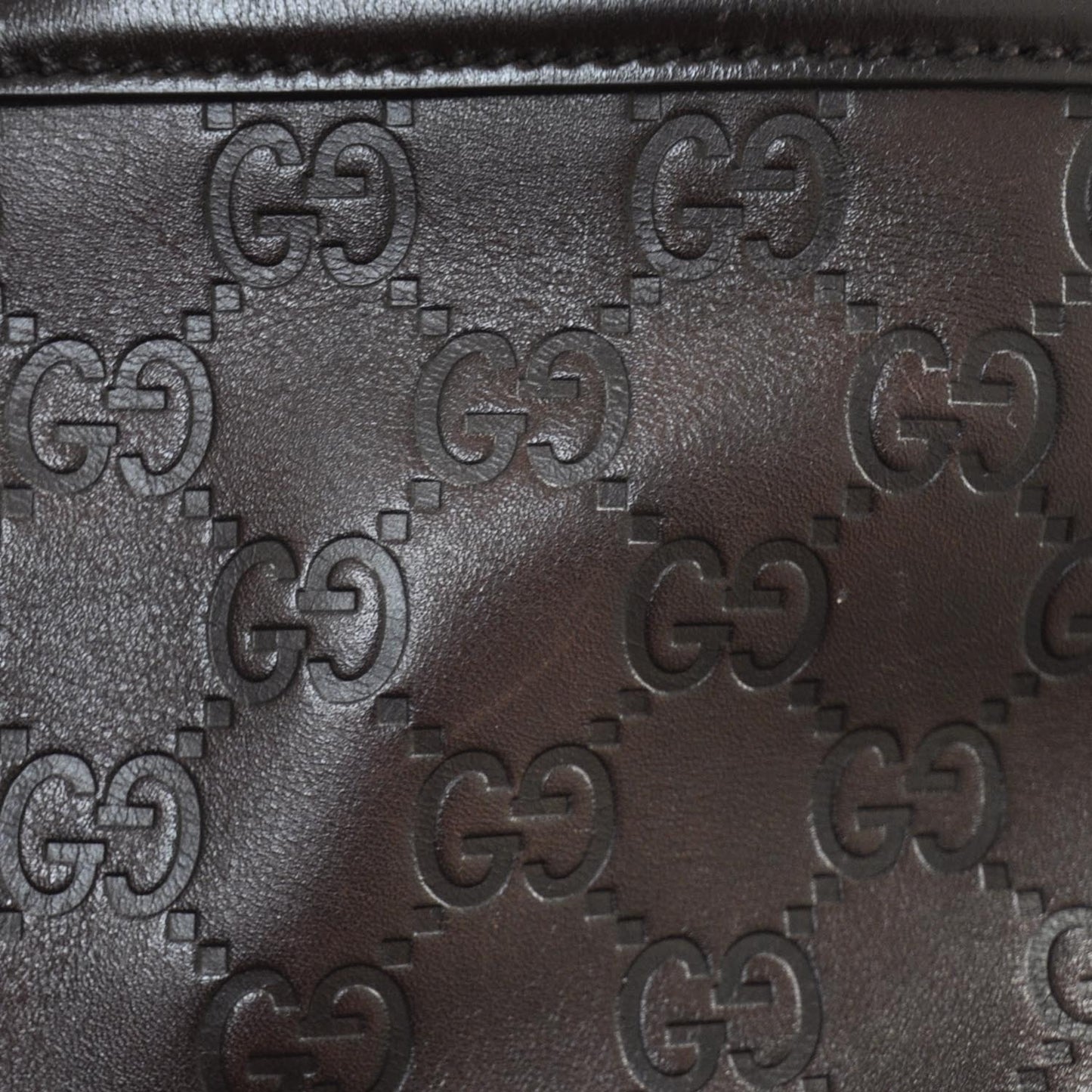 Guccissima Large Punch Tote Chocolate Brown