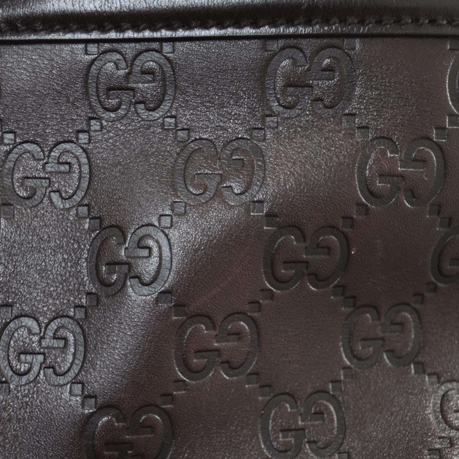 Gucci Guccissima Large Punch Tote Chocolate Brown 10 of 10