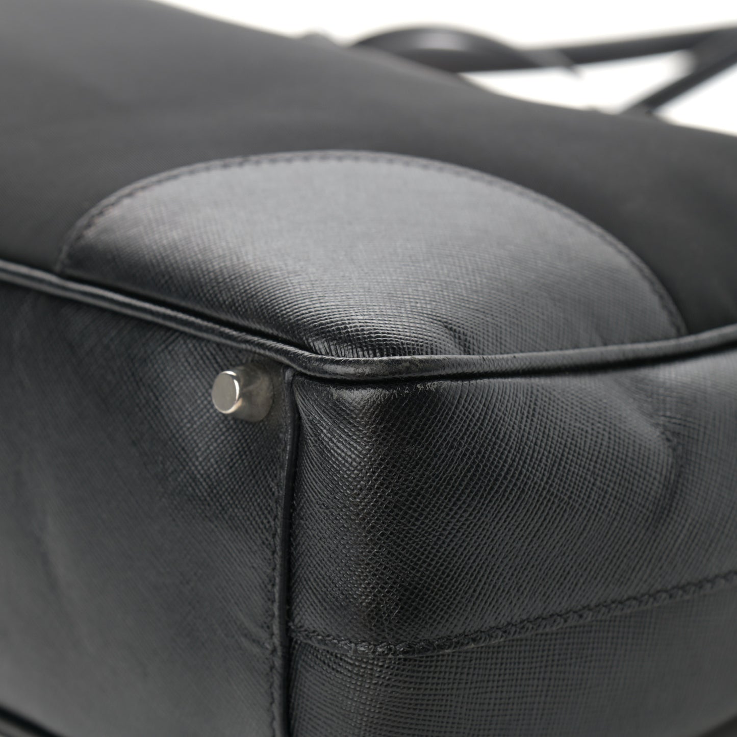 Tessuto Nylon Saffiano Tote Black