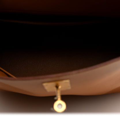 Hermes Courchevel Kelly Retourne 32 Gold 5 of 10