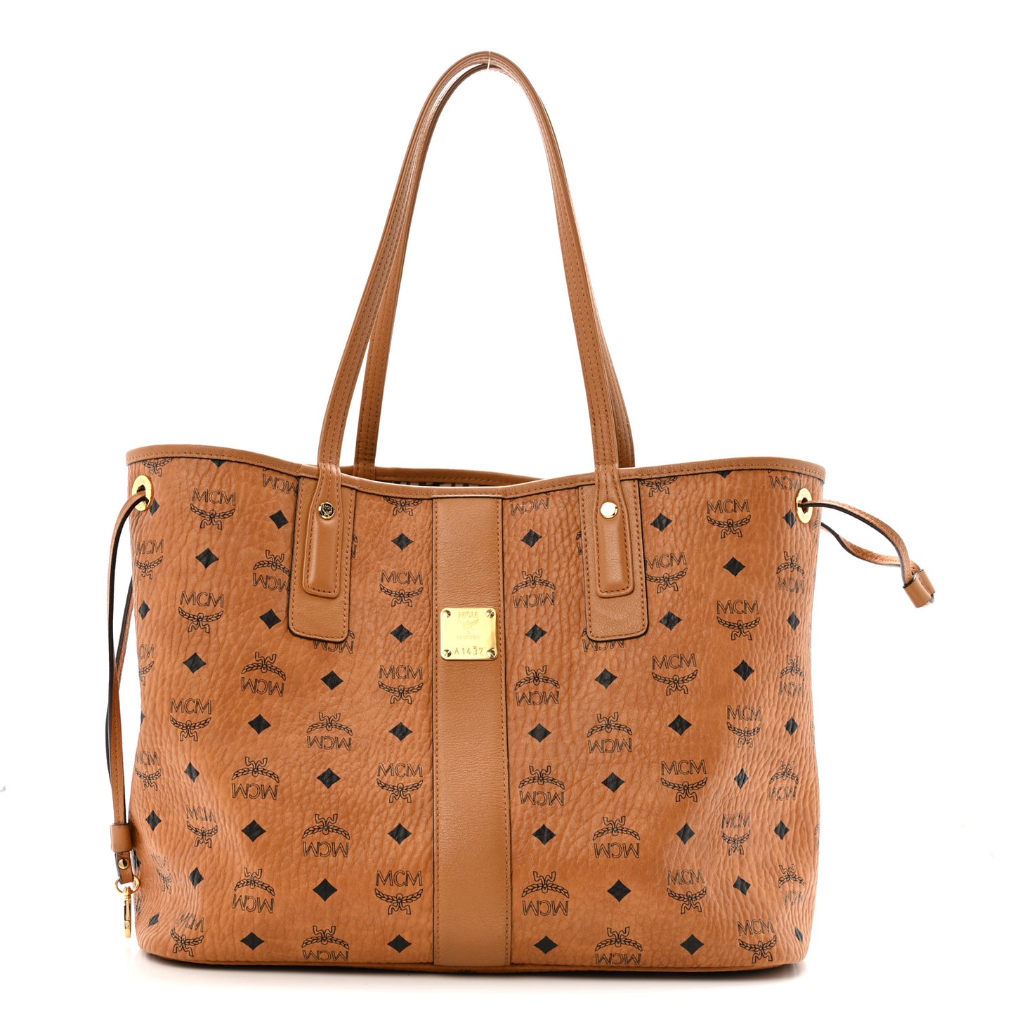 Visetos Medium Liz Reversible Shopper Tote Cognac