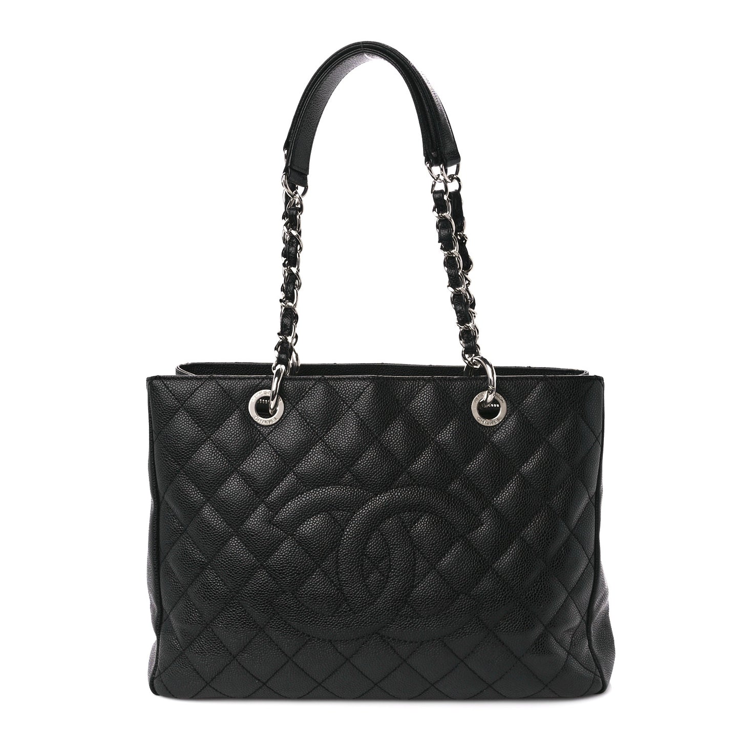 Caviar Quilted Grand Shopping Tote GST Black