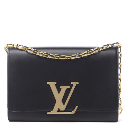 Louis Vuitton Calfskin Chain Louise MM Black 1 of 11