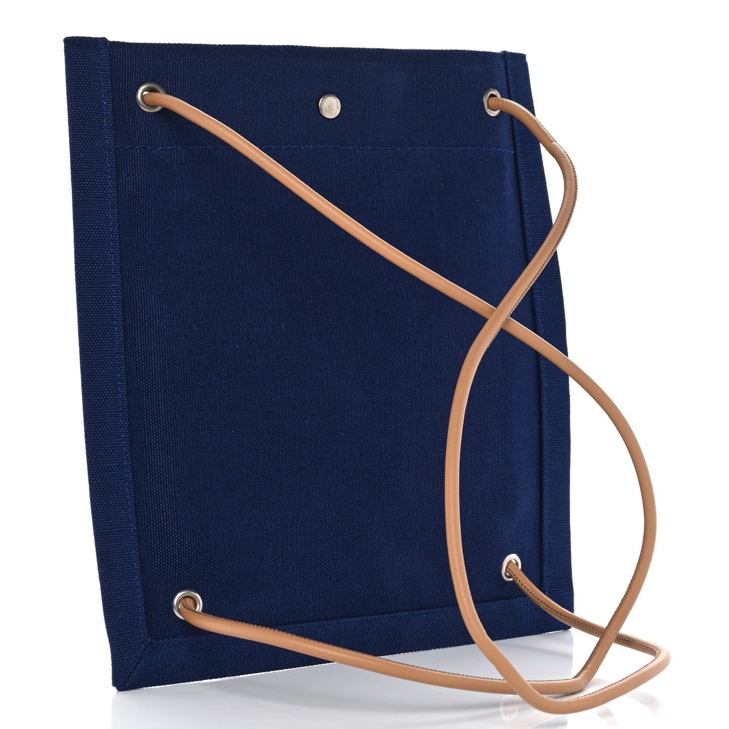 Linen Calfskin Rive Gauche Backpack Blue Rouge Eros