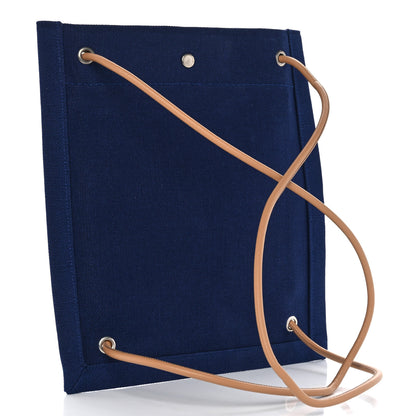 Saint Laurent Linen Calfskin Rive Gauche Backpack Blue Rouge Eros 2 of 10