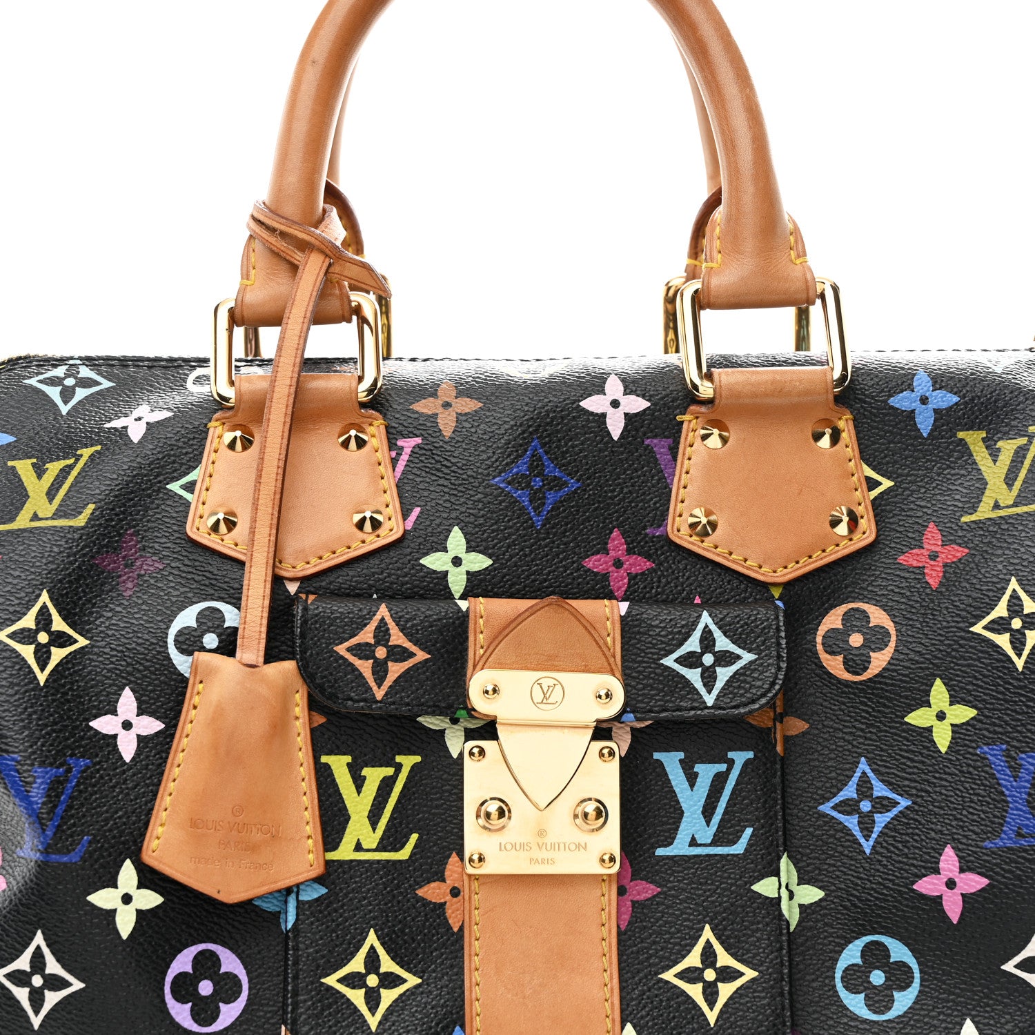 Louis Vuitton Monogram Multicolor Speedy 30 Black 7 of 9