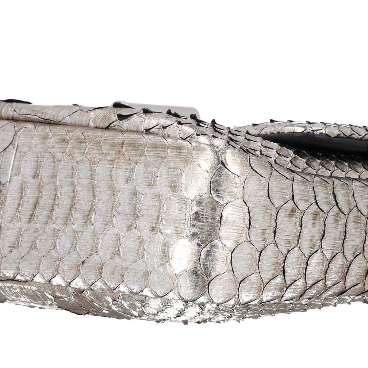 Tom Ford Metallic Snakeskin Natalia Shoulder Bag Silver 8 of 8