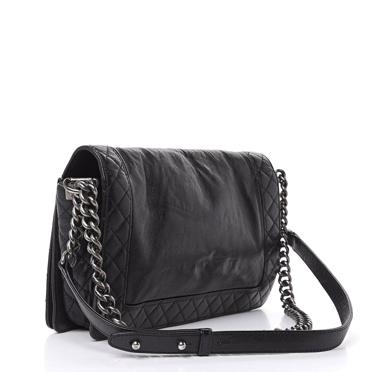 Chanel Calfskin New Medium Boy Reverso Flap Black 3 of 17