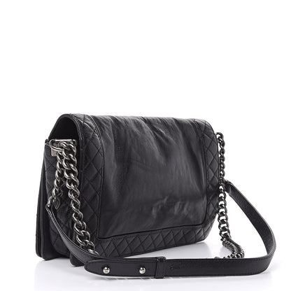 Chanel Calfskin New Medium Boy Reverso Flap Black 3 of 17