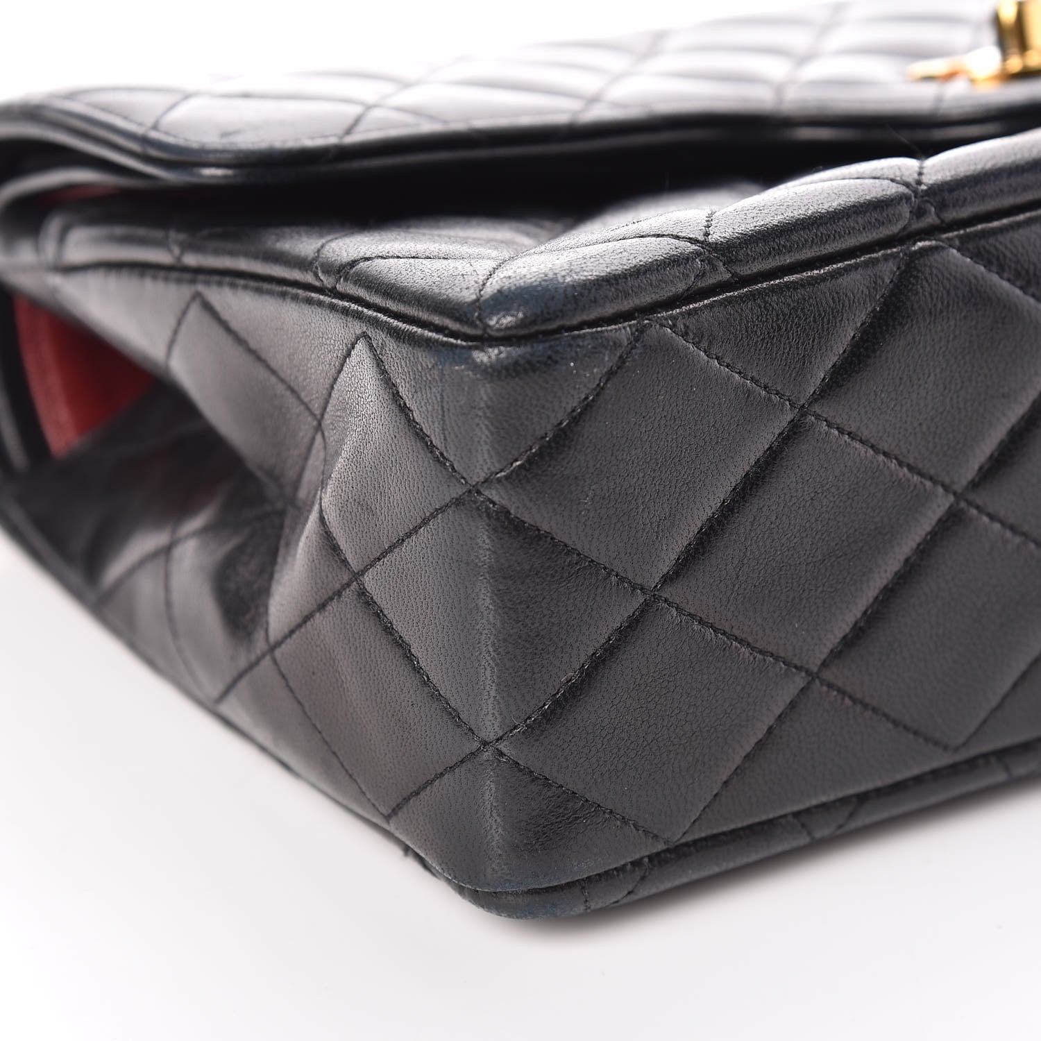 Chanel Lambskin Quilted Medium Double Flap Black 23 of 27