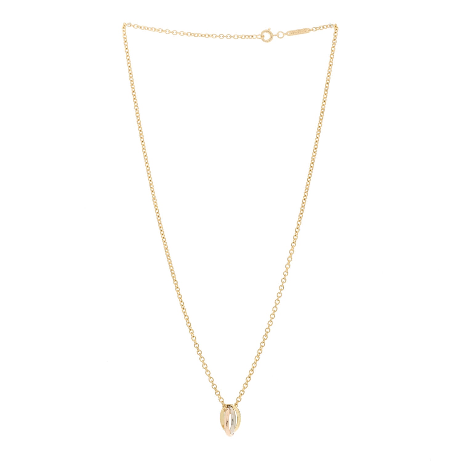 Cartier 18K Pink Yellow White Gold Baby Trinity Pendant Necklace 3 of 6