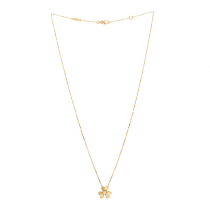 Van Cleef & Arpels 18K Yellow Gold Diamond Mini Frivole Pendant Necklace 2 of 6