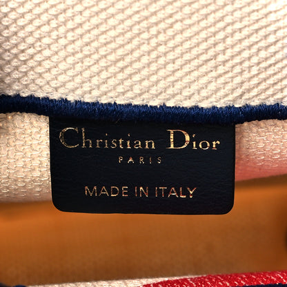 Christian Dior Canvas Embroidered I Love Paris Vertical Book Tote White 6 of 10