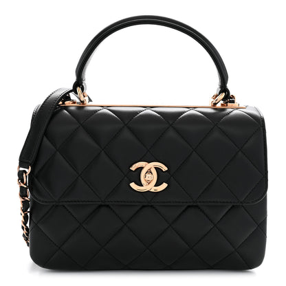 Chanel Lambskin Quilted Small Trendy CC Dual Handle Flap Bag Black 1 of 10
