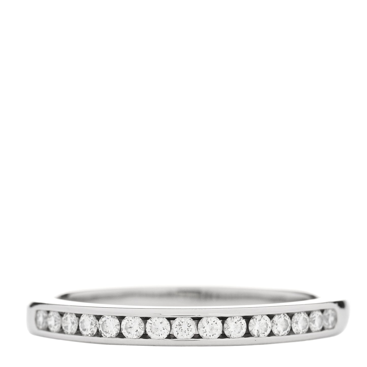 Platinum Diamond 2mm Half Circle Wedding Band Ring 50 5.5