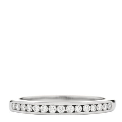 Tiffany Platinum Diamond 2mm Half Circle Wedding Band Ring 50 5.5 1 of 5