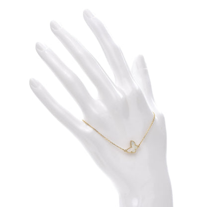Van Cleef & Arpels 18K Yellow Gold Mother of Pearl Sweet Alhambra Butterfly Bracelet 2 of 4