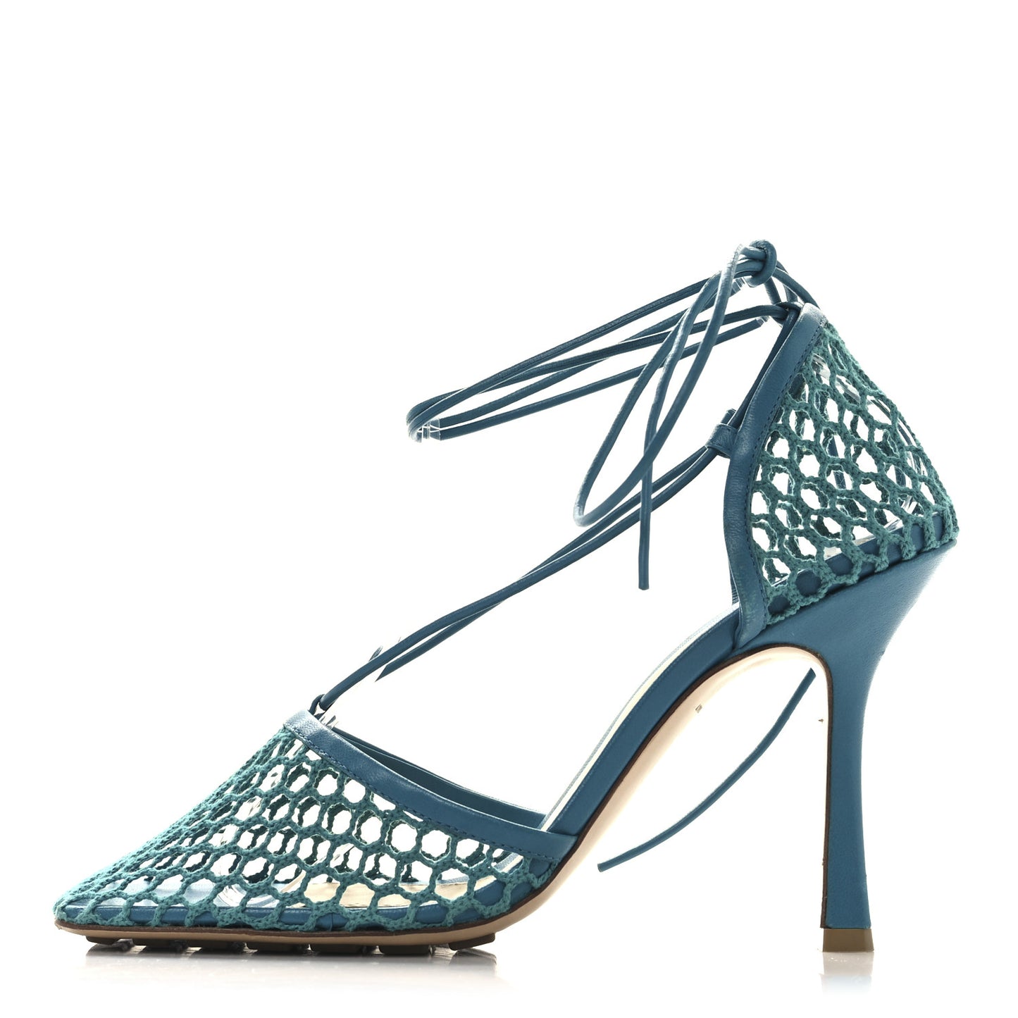 Mesh Nappa Stretch Ankle Tie 90mm Sandals 39.5 Blaster