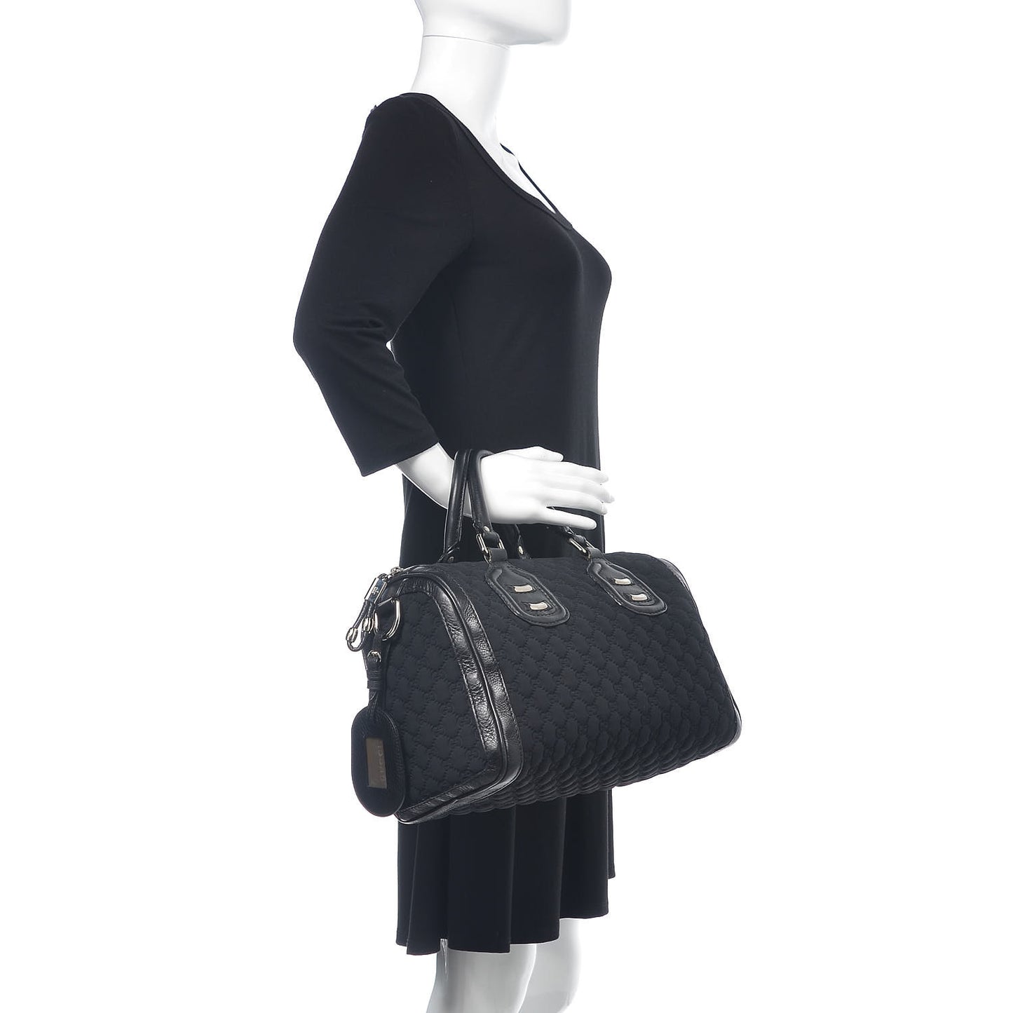 Guccissima Neoprene Medium Techno Tag Boston Black
