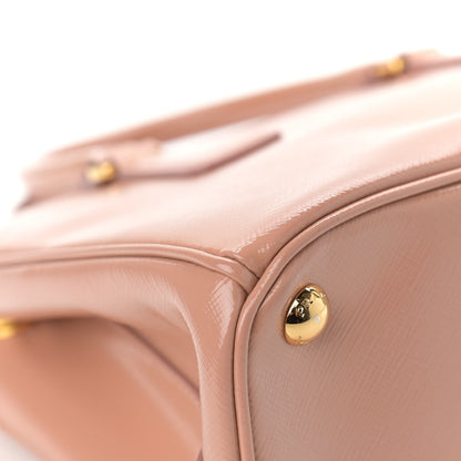 Prada Saffiano Vernice Mini Galleria Double Zip Tote Orchidea 10 of 11