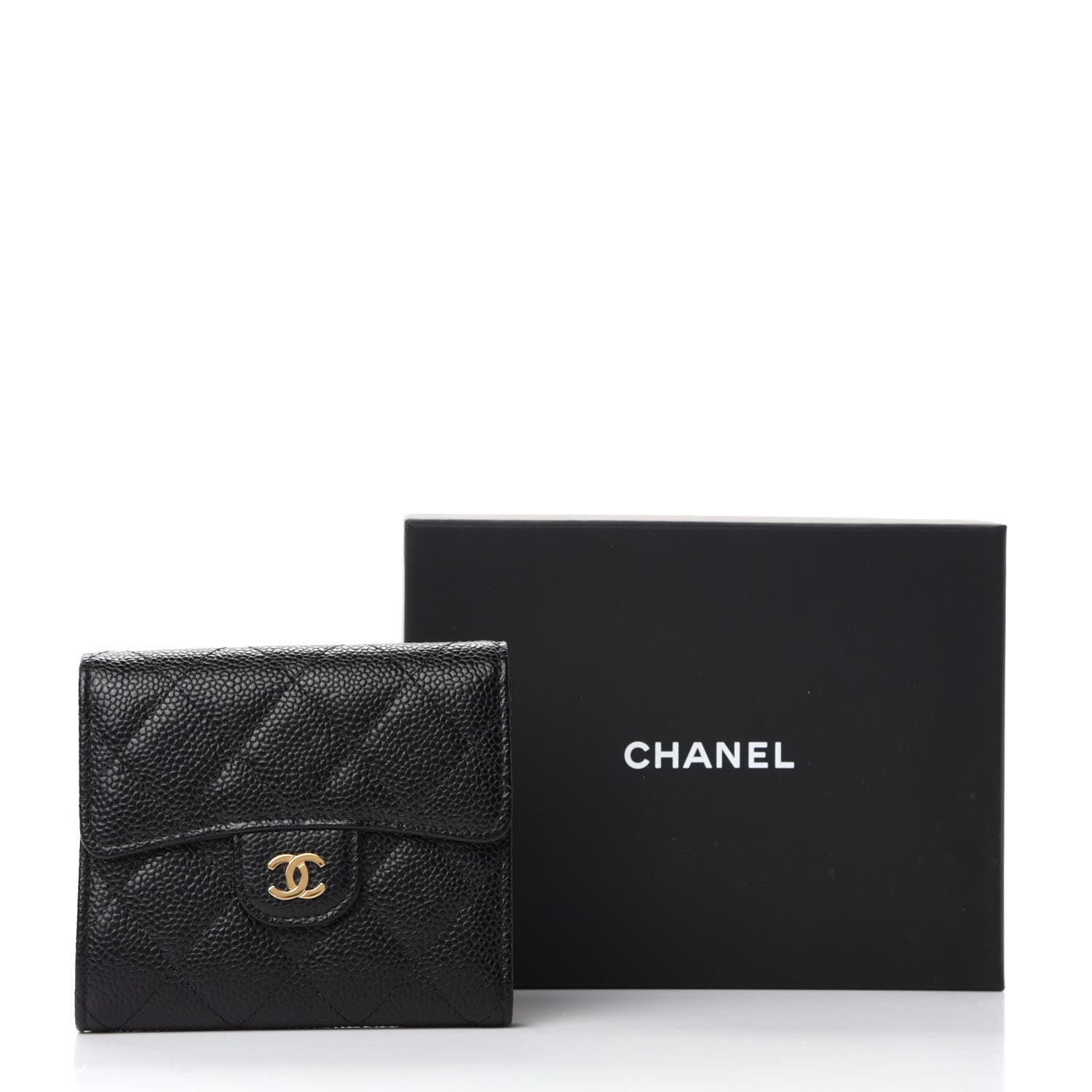 Chanel Caviar Quilted Compact Flap Wallet Black 10 of 10