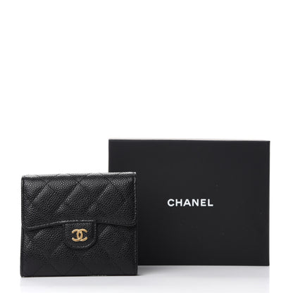 Chanel Caviar Quilted Compact Flap Wallet Black 10 of 10
