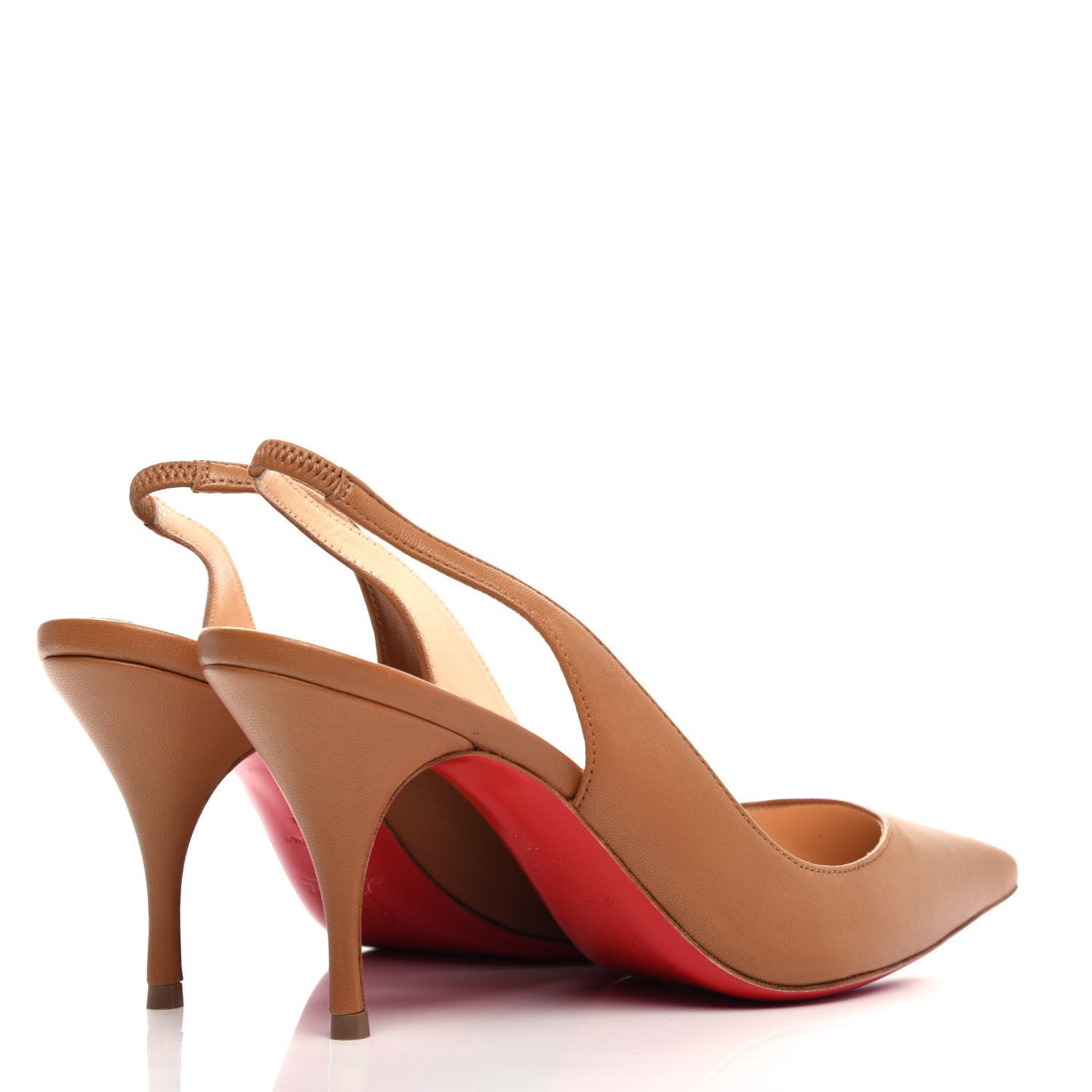 Christian Louboutin Nappa Clare Sling 80 Pumps 35 Cafe Creme 4 of 10