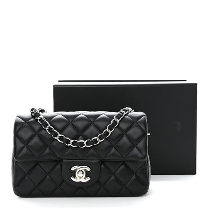 Chanel Lambskin Quilted Mini Rectangular Flap Black 11 of 11