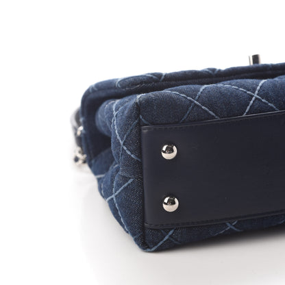 Chanel Denim Quilted Mini Coco Handle Flap Blue 8 of 9