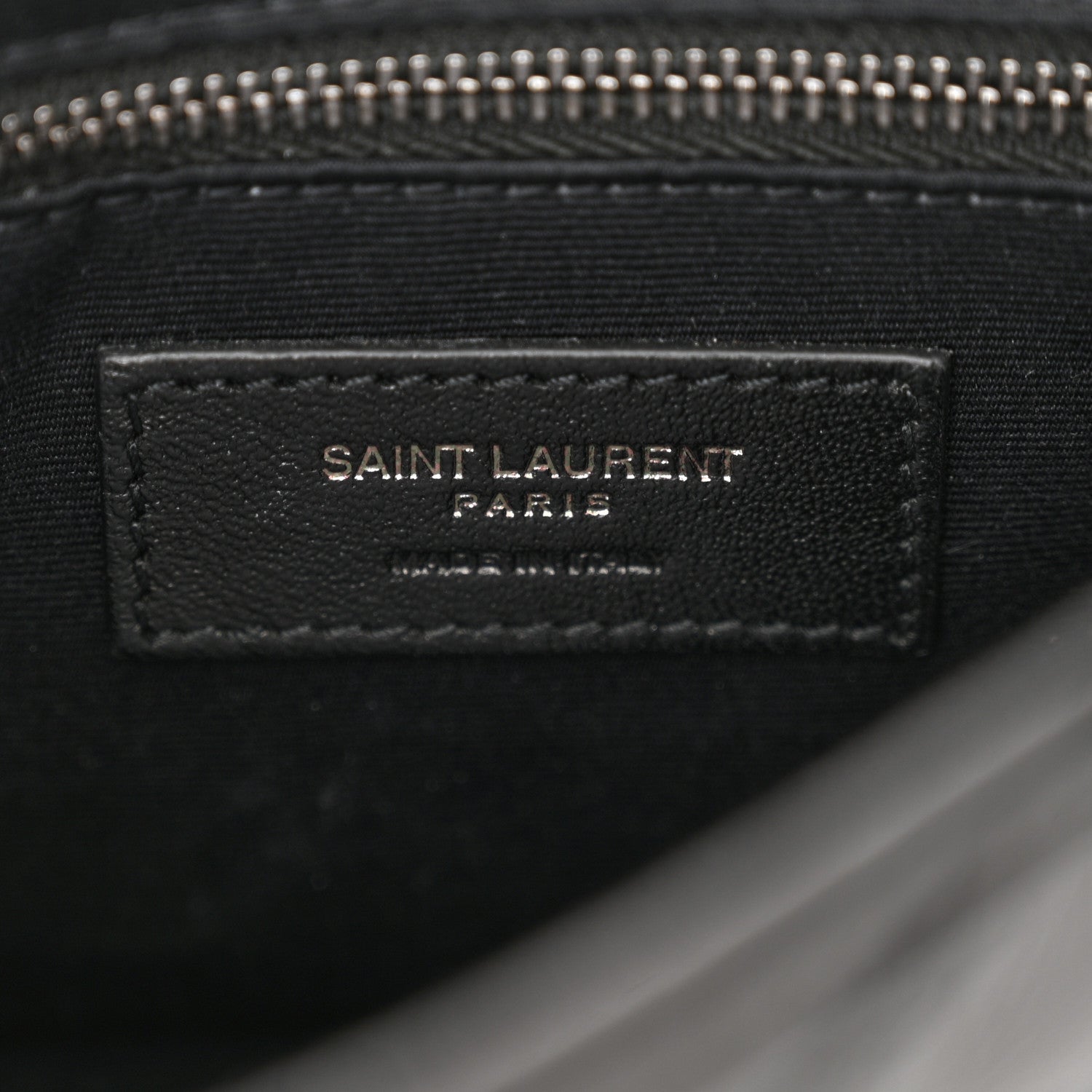 Saint Laurent Crinkled Calfskin Matelasse Monogram Niki Chain Wallet Black 6 of 10