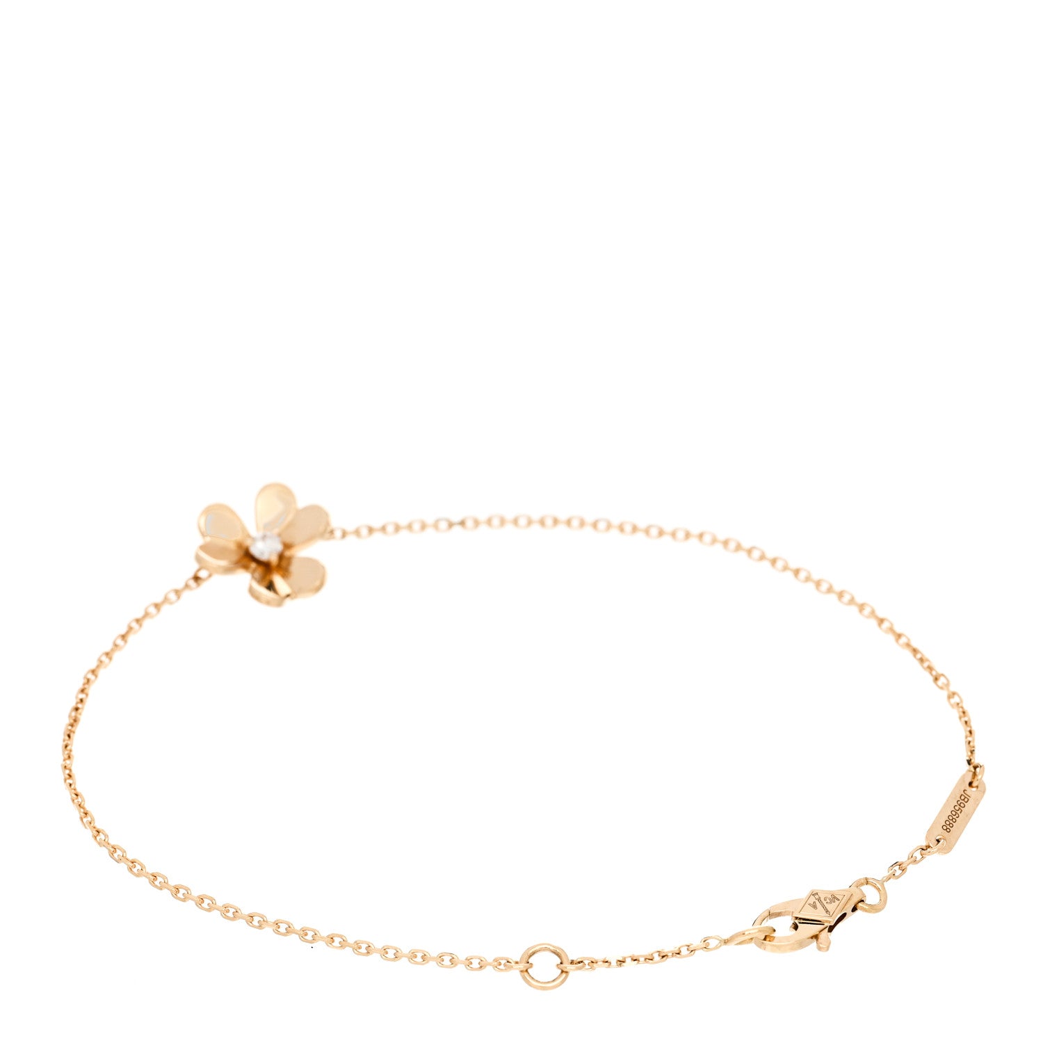 Van Cleef & Arpels 18K Yellow Gold Diamond Mini Frivole Bracelet 4 of 5