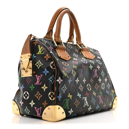Louis Vuitton Monogram Multicolor Speedy 30 Black 3 of 9