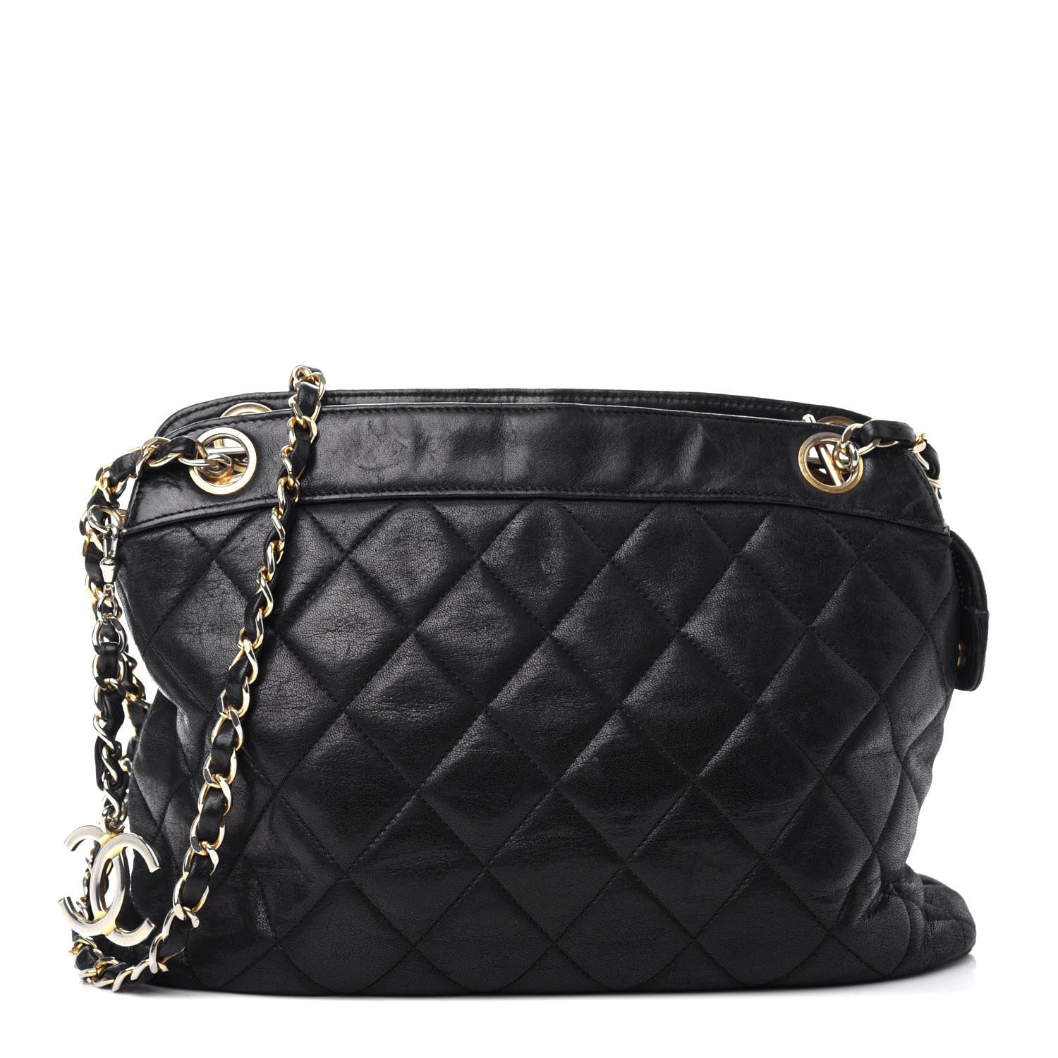 Chanel Lambskin Quilted Shoulder Bag Black 1 of 10