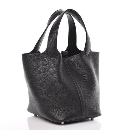 Hermes Taurillon Clemence Picotin Lock 18 PM Black 3 of 10