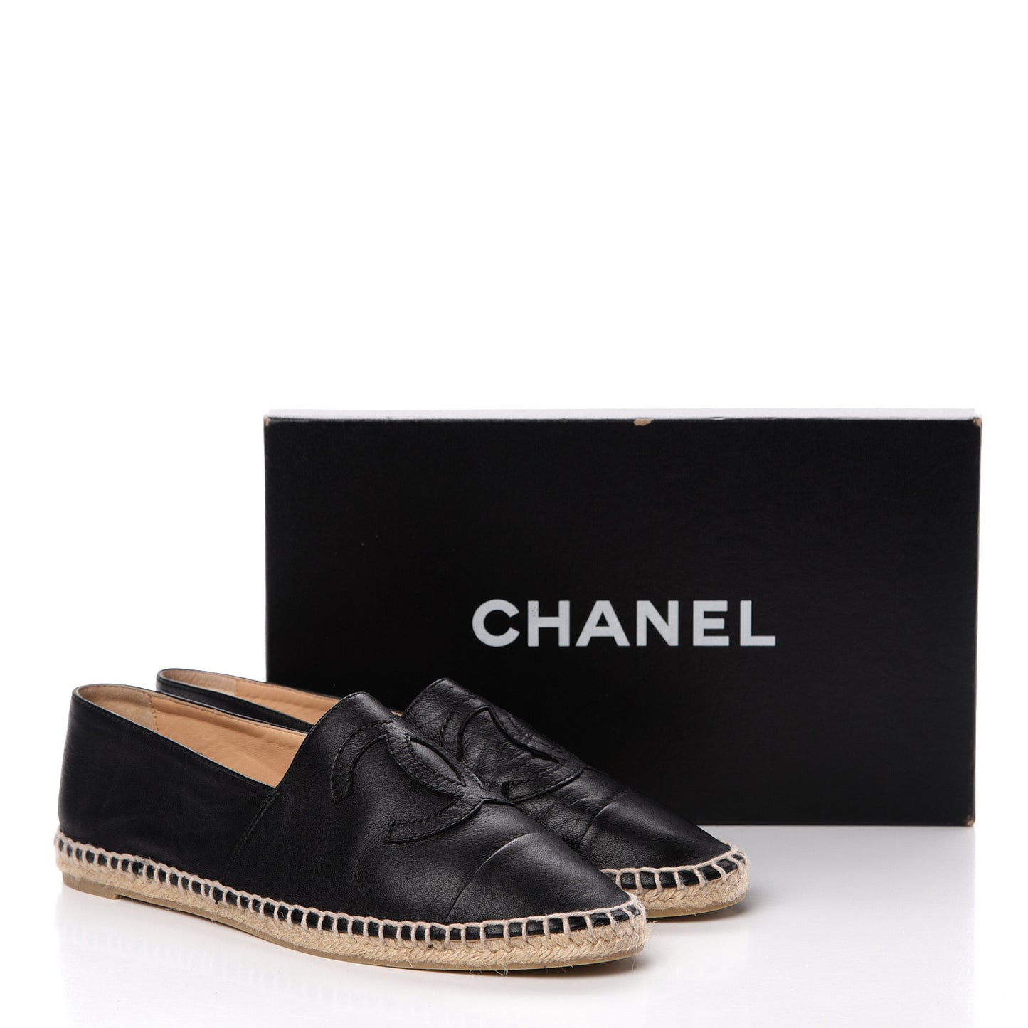 Lambskin CC Espadrilles 40 Black