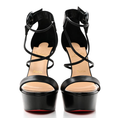 Christian Louboutin Kid Choca 130 Platform Sandals 38 Black 2 of 7
