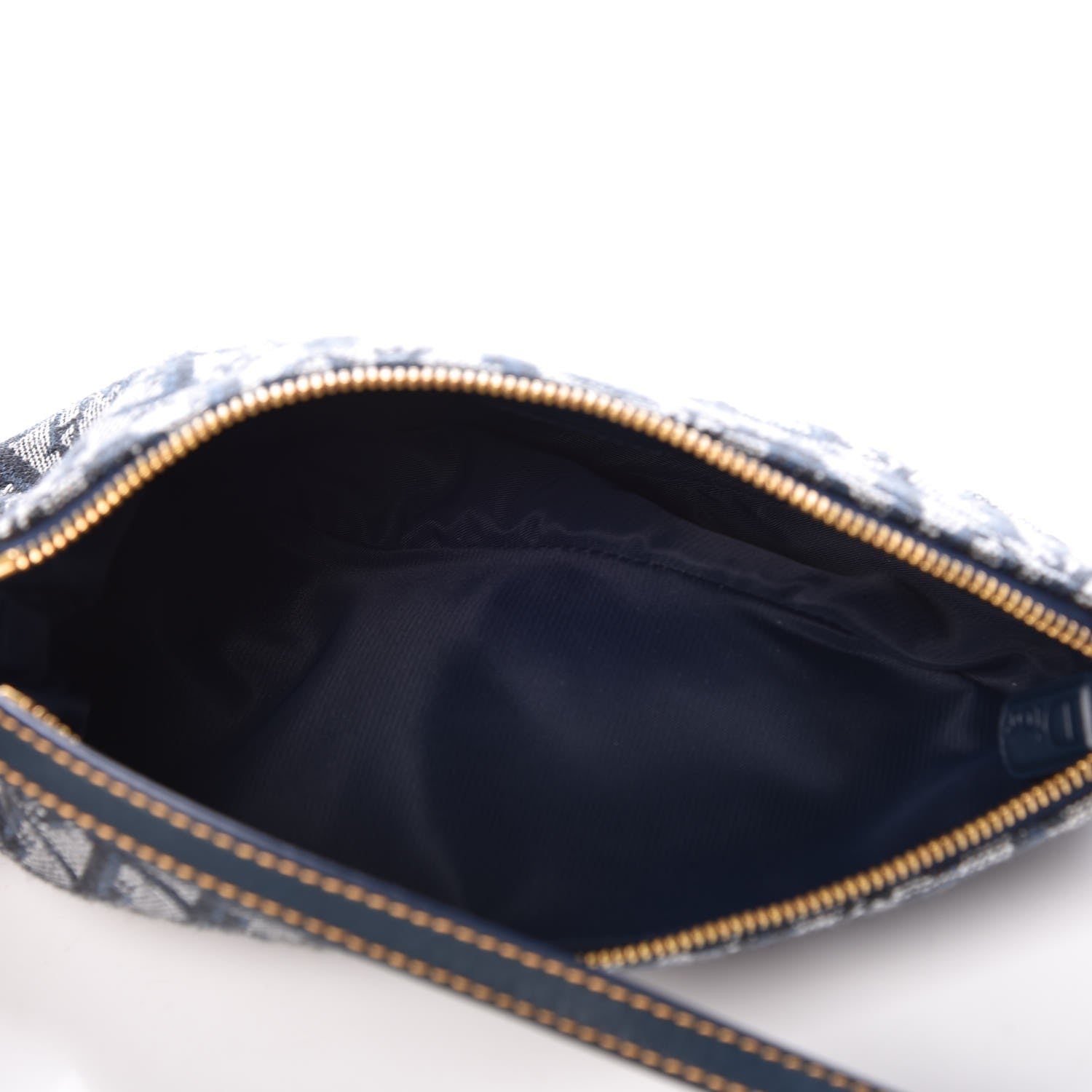 Christian Dior Monogram Mini Saddle Pochette Navy 5 of 7