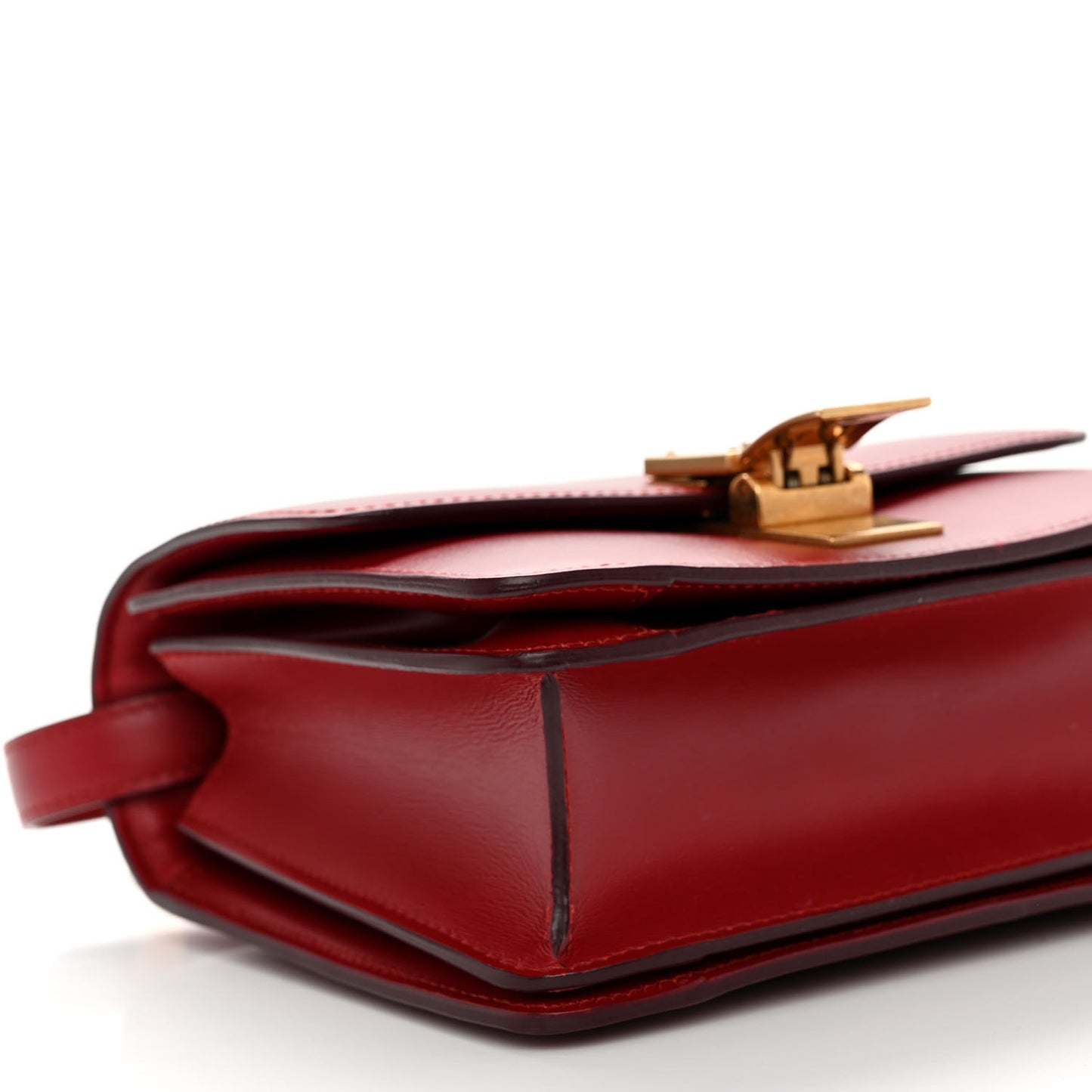 Smooth Calfskin Small Classic Box Flap Bag Red