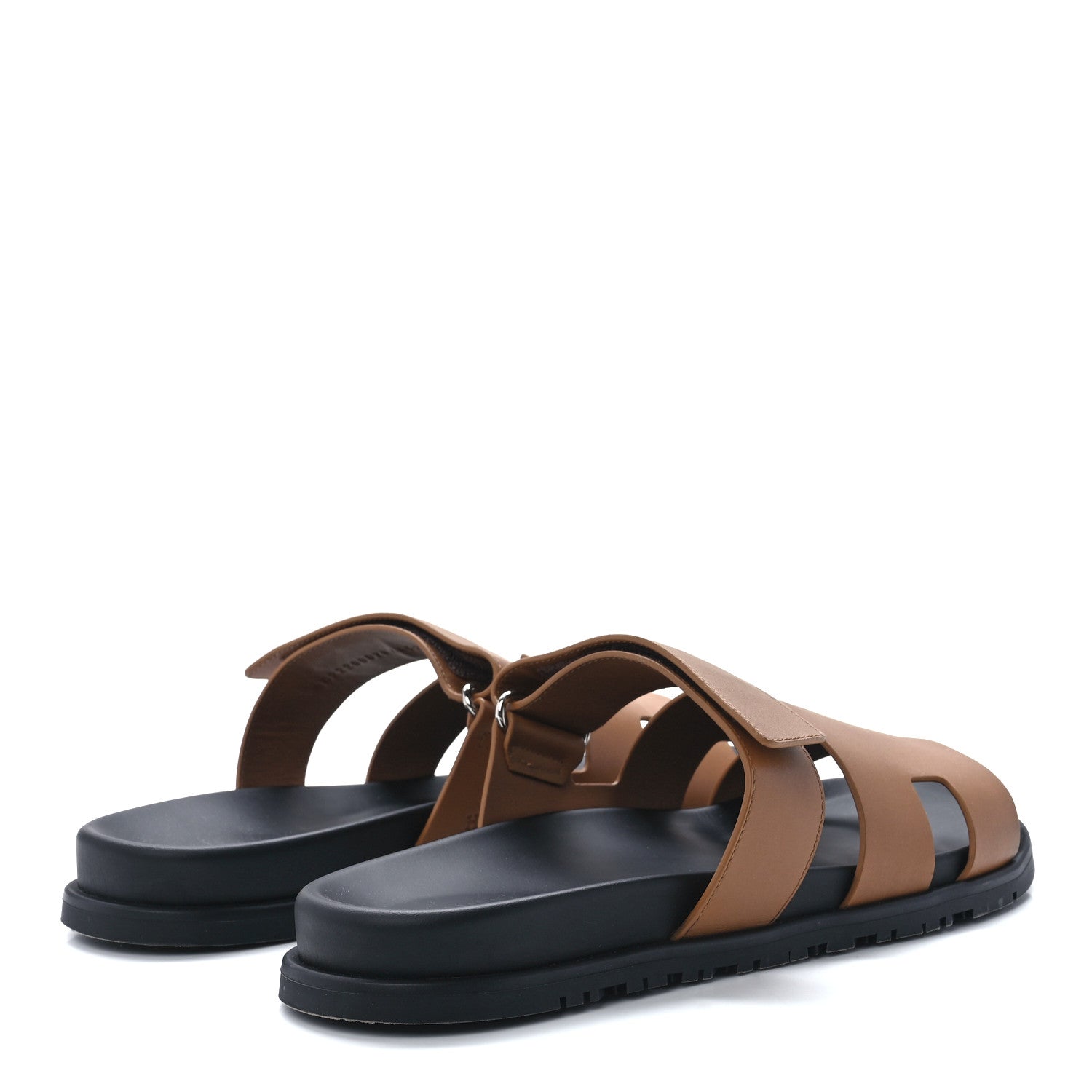 Hermes Calfskin Mens Chypre Sandals 44 Gold 4 of 8