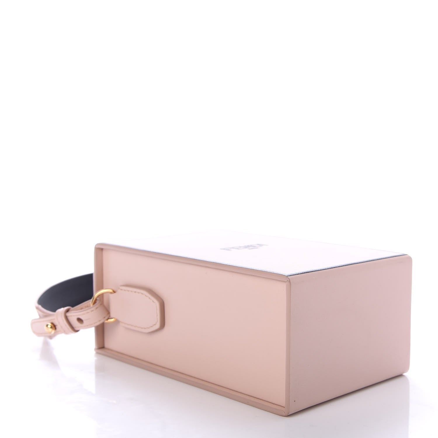 Fendi Vitello Fluffy Logo Vertical Box Rosa Quarzo Black 4 of 8