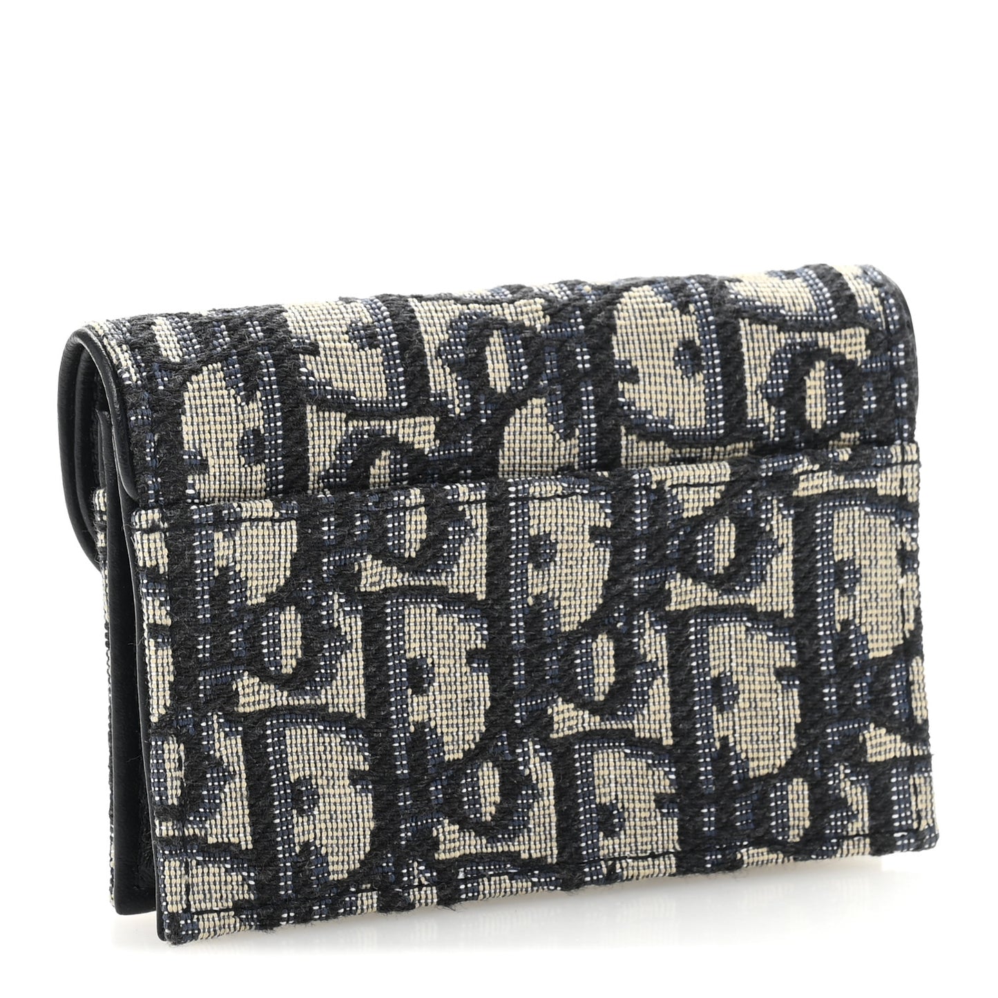 Oblique Saddle Card Holder Blue