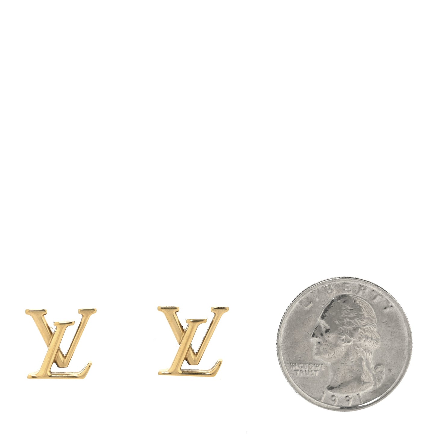 Metal LV Iconic Earrings Gold